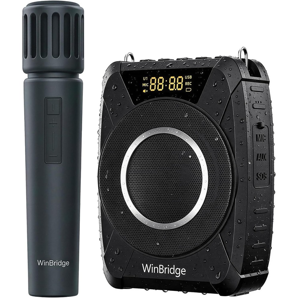 WinBridge M802 20W Portable Voice Amplifier Wireless Mic PA Bluetooth Speaker